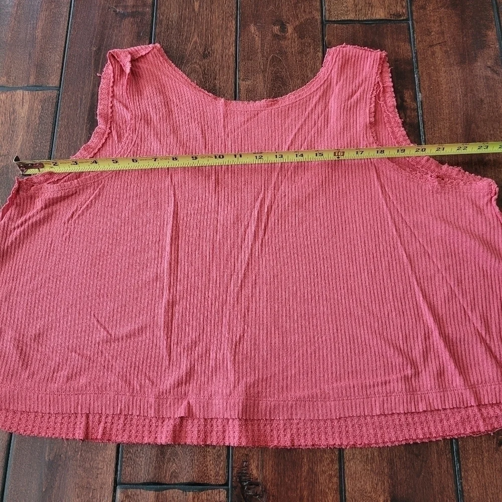 Free People We The Free Salmon Colored Knit Tank Top Size S